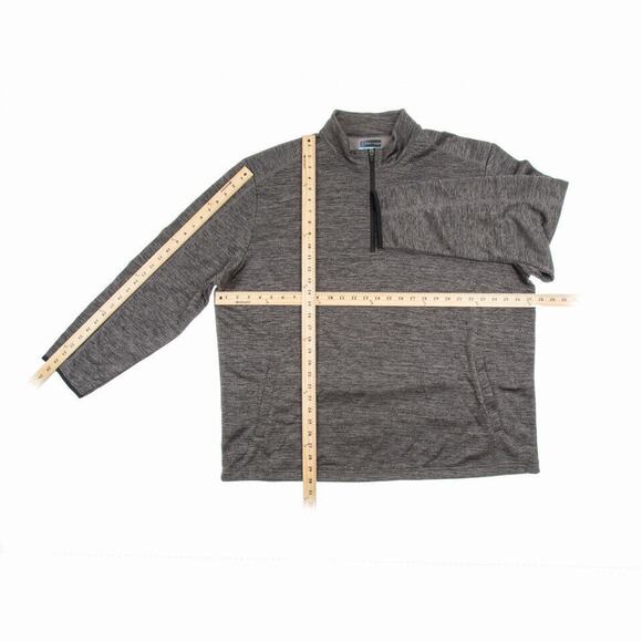 PGA TOUR Moisture-Wicking 1/4-Zip Sweater Caviar Heather Size XXL 2651 - Picture 2 of 2